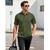 imageMAGCOMSEN Mens Polo Shirts Short Sleeve Moisture Wicking Performance Collared Shirt Athletic Casual Golf PolosArmy Green