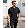 imageMAGCOMSEN Mens Polo Shirts Short Sleeve Moisture Wicking Performance Collared Shirt Athletic Casual Golf PolosBlack