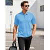 imageMAGCOMSEN Mens Polo Shirts Short Sleeve Moisture Wicking Performance Collared Shirt Athletic Casual Golf PolosSkyblue