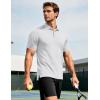 imageMAGCOMSEN Mens Polo Shirts Short Sleeve Moisture Wicking Performance Collared Shirt Athletic Casual Golf PolosWhite