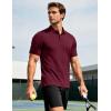 imageMAGCOMSEN Mens Polo Shirts Short Sleeve Moisture Wicking Performance Collared Shirt Athletic Casual Golf PolosWinered