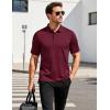 imageMAGCOMSEN Mens Polo Shirts Short Sleeve Moisture Wicking Performance Collared Shirt Athletic Casual Golf PolosWinered