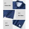 imageMAGCOMSEN Mens Polo Shirts Short Sleeve Print Patterns Collared Shirt Performance Moisture Wicking Golf PolosRoyal Blue