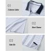 imageMAGCOMSEN Mens Polo Shirts Short Sleeve Print Patterns Collared Shirt Performance Moisture Wicking Golf PolosWhite Club