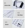 imageMAGCOMSEN Mens Polo Shirts Short Sleeve Print Patterns Collared Shirt Performance Moisture Wicking Golf PolosWhite Star