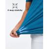 imageMAGCOMSEN Mens Polo Shirts Short Sleeve Striped Golf Polos Dry Fit Casual Collared Shirt Blue Green M