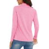 imageMAGCOMSEN Womens Quarter Zip Pullover Long Sleeve UPF 50 Rashguard Golf Sun Protection Shirts Quick Dry Workout TopsPink