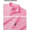 imageMAGCOMSEN Womens Quarter Zip Pullover Long Sleeve UPF 50 Rashguard Golf Sun Protection Shirts Quick Dry Workout TopsPink