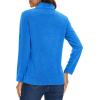 imageMAGCOMSEN Womens Quarter Zip Pullover Polar Fleece Sweatshirts Lightweight StandCollar Jacket Warm TopsSea Blue