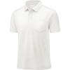 imageMAGCOMSEN Mens Polo Shirts Short Sleeve Cotton Pique Golf Shirts with Pocket Casual Performance Moisture Wicking Polos White L