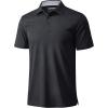imageMAGCOMSEN Mens Polo Shirts Short Sleeve Moisture Wicking Performance Collared Shirt Athletic Casual Golf PolosBlack