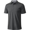 imageMAGCOMSEN Mens Polo Shirts Short Sleeve Moisture Wicking Performance Collared Shirt Athletic Casual Golf PolosDarkgrey