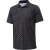 imageMAGCOMSEN Mens Polo Shirts Short Sleeve Print Patterns Collared Shirt Performance Moisture Wicking Golf PolosBlack Club