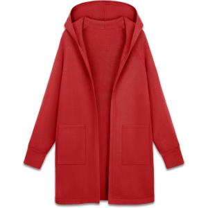 imageMAGCOMSEN Womens Quarter Zip Pullover Polar Fleece Sweatshirts Lightweight StandCollar Jacket Warm TopsTomato Red