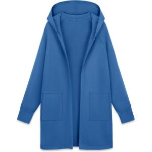 imageMAGCOMSEN Womens Quarter Zip Pullover Polar Fleece Sweatshirts Lightweight StandCollar Jacket Warm TopsVictoria Blue