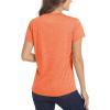 imageMAGCOMSEN Womens T Shirts VNeck Short Sleeve UPF 50 Sun Protection Performance Quick Dry Athletic Shirts Tee Tops01orange