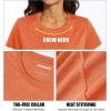 imageMAGCOMSEN Womens T Shirts VNeck Short Sleeve UPF 50 Sun Protection Performance Quick Dry Athletic Shirts Tee Tops01orange