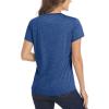 imageMAGCOMSEN Womens T Shirts VNeck Short Sleeve UPF 50 Sun Protection Performance Quick Dry Athletic Shirts Tee TopsDark Blue