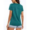 imageMAGCOMSEN Womens T Shirts VNeck Short Sleeve UPF 50 Sun Protection Performance Quick Dry Athletic Shirts Tee TopsEmerald Green