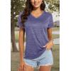 imageMAGCOMSEN Womens T Shirts VNeck Short Sleeve UPF 50 Sun Protection Performance Quick Dry Athletic Shirts Tee TopsViolet