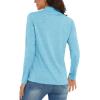 imageMAGCOMSEN Womens Long Sleeve Shirts 14 Zip Pullover UPF 50 Quick Dry Workout Tops Running Athletic Hiking ShirtsWater Blue