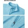 imageMAGCOMSEN Womens Long Sleeve Shirts 14 Zip Pullover UPF 50 Quick Dry Workout Tops Running Athletic Hiking ShirtsWater Blue