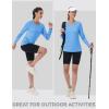imageMAGCOMSEN Womens Long Sleeve Shirts UPF 50 Sun Protection Shirts for Hiking Fishing Workout Rash GuardCascade Blue