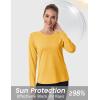 imageMAGCOMSEN Womens Long Sleeve Shirts UPF 50 Sun Protection Shirts for Hiking Fishing Workout Rash GuardGinger
