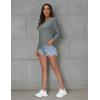 imageMAGCOMSEN Womens Long Sleeve Shirts UPF 50 Sun Protection Shirts for Hiking Fishing Workout Rash GuardGrey