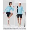 imageMAGCOMSEN Womens Long Sleeve Shirts UPF 50 Sun Protection Shirts for Hiking Fishing Workout Rash GuardLight Lake Blue