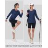 imageMAGCOMSEN Womens Long Sleeve Shirts UPF 50 Sun Protection Shirts for Hiking Fishing Workout Rash GuardNavy Blue