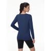 imageMAGCOMSEN Womens Long Sleeve Shirts UPF 50 Sun Protection Shirts for Hiking Fishing Workout Rash GuardNavy Blue