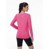 imageMAGCOMSEN Womens Long Sleeve Shirts UPF 50 Sun Protection Shirts for Hiking Fishing Workout Rash GuardRosy Red