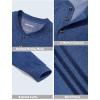imageMAGCOMSEN Mens Henley Shirt Long Sleeve Cotton Casual Shirts with Pocket Button Placket Daily WearDark Blue