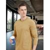 imageMAGCOMSEN Mens Shirt Long Sleeve Crew Neck Shirts Casual Lightweight TShirts Moisture Wicking Work Tee Shirts Earthy YellowXL
