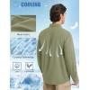 imageMAGCOMSEN Mens Sun Protection Fishing Shirts UPF 50 UV Quick Dry Long Sleeve Button Down Shirts Safari Hiking TravelGrey Green