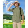 imageMAGCOMSEN Mens Sun Protection Fishing Shirts UPF 50 UV Quick Dry Long Sleeve Button Down Shirts Safari Hiking TravelGrey Green