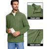 imageMAGCOMSEN Mens Zip Up Sweatshirt Casual Fleece Jacket with Zipper Pockets and Stand CollarArmy Green