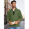imageMAGCOMSEN Mens Zip Up Sweatshirt Casual Fleece Jacket with Zipper Pockets and Stand CollarArmy Green
