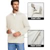 imageMAGCOMSEN Mens Zip Up Sweatshirt Casual Fleece Jacket with Zipper Pockets and Stand CollarBeige