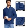 imageMAGCOMSEN Mens Zip Up Sweatshirt Casual Fleece Jacket with Zipper Pockets and Stand CollarDark Blue