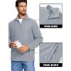 imageMAGCOMSEN Mens Zip Up Sweatshirt Casual Fleece Jacket with Zipper Pockets and Stand CollarLight Grey