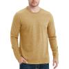 imageMAGCOMSEN Mens Shirt Long Sleeve Crew Neck Shirts Casual Lightweight TShirts Moisture Wicking Work Tee Shirts Earthy YellowXL