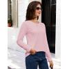 imageMAGCOMSEN Womens LongSleeve CrewNeck Cotton TShirt ClassicFit Shirt Soft Breathable Casual Tee Basic TopsAlight Pink