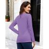 imageMAGCOMSEN Womens LongSleeve CrewNeck Cotton TShirt ClassicFit Shirt Soft Breathable Casual Tee Basic TopsAlight Purple