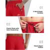 imageMAGCOMSEN Mens Capri Shorts Quick Dry Below Knee 34 Capri Pants with Zipper Pockets for Workout Running Training SummerTomato Red
