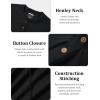imageMAGCOMSEN Mens Henley Shirts Long Sleeve Button Shirts Moisture Wicking Tees Casual Basic Solid Pullover ShirtBlack