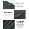 imageMAGCOMSEN Mens Henley Shirts Long Sleeve Button Shirts Moisture Wicking Tees Casual Basic Solid Pullover ShirtDarkgrey