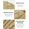 imageMAGCOMSEN Mens Henley Shirts Long Sleeve Button Shirts Moisture Wicking Tees Casual Basic Solid Pullover ShirtKhaki