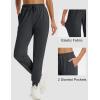 imageMAGCOMSEN Womens Fleece Lined Joggers Waterproof Thermal Winter Sweatpants Insulated Hiking Running Snow Pants PocketsDark Grey